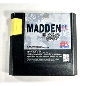 Vintage Madden NFL 96 Sega Genesis 1995 EA Sports Cartridge Only Tested